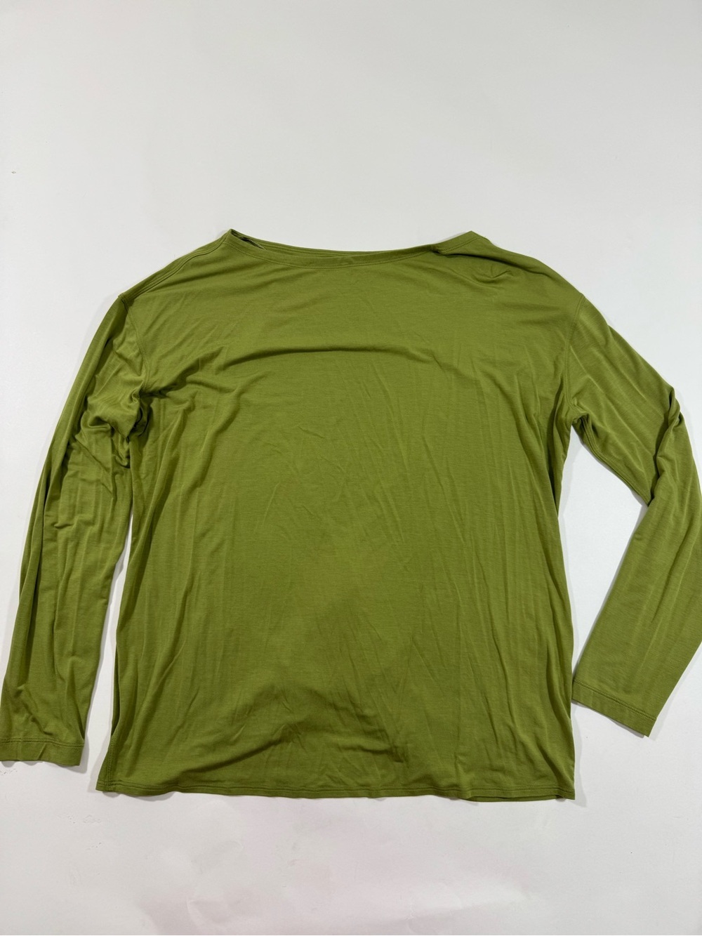 Lululemon Modal Blend Open Back Shirt Long Sleeve Bronzed Green